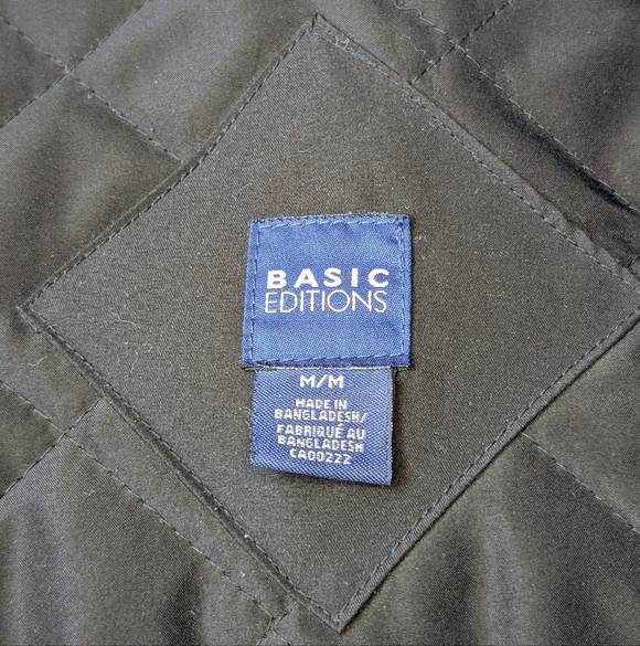 Chore Coat Jacket Men's Medium Basic Editions Black Winter Fall Spring Pockets - Picture 4 of 5